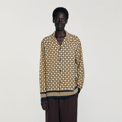 Sandro Printed loose-fit shirt