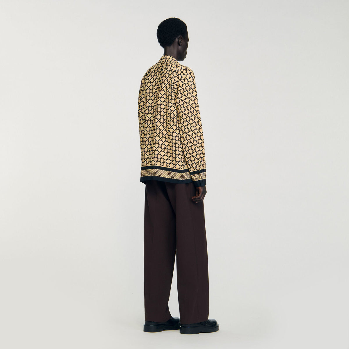 Sandro Printed loose-fit shirt