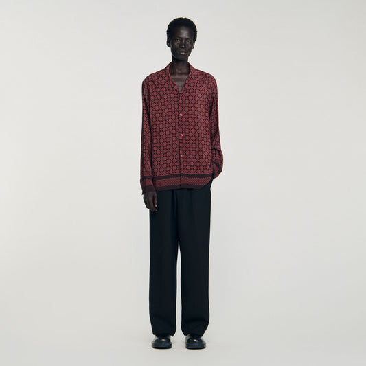 Sandro Printed loose-fit shirt