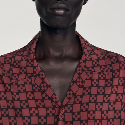 Sandro Printed loose-fit shirt