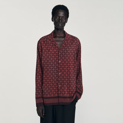 Sandro Printed loose-fit shirt