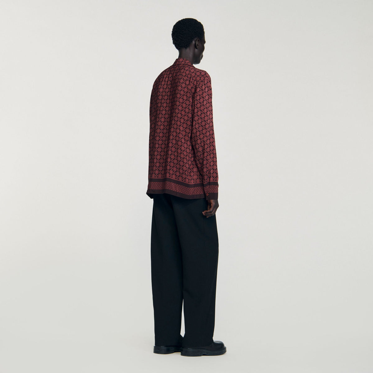 Sandro Printed loose-fit shirt