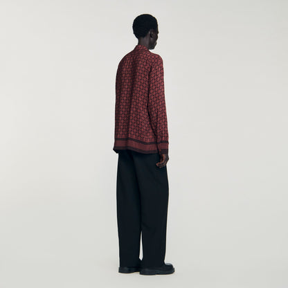 Sandro Printed loose-fit shirt