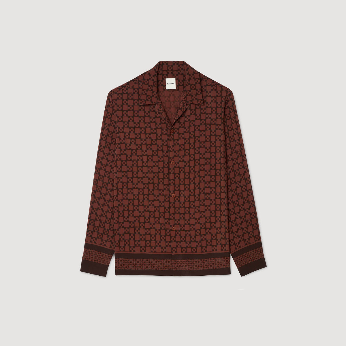Sandro Printed loose-fit shirt