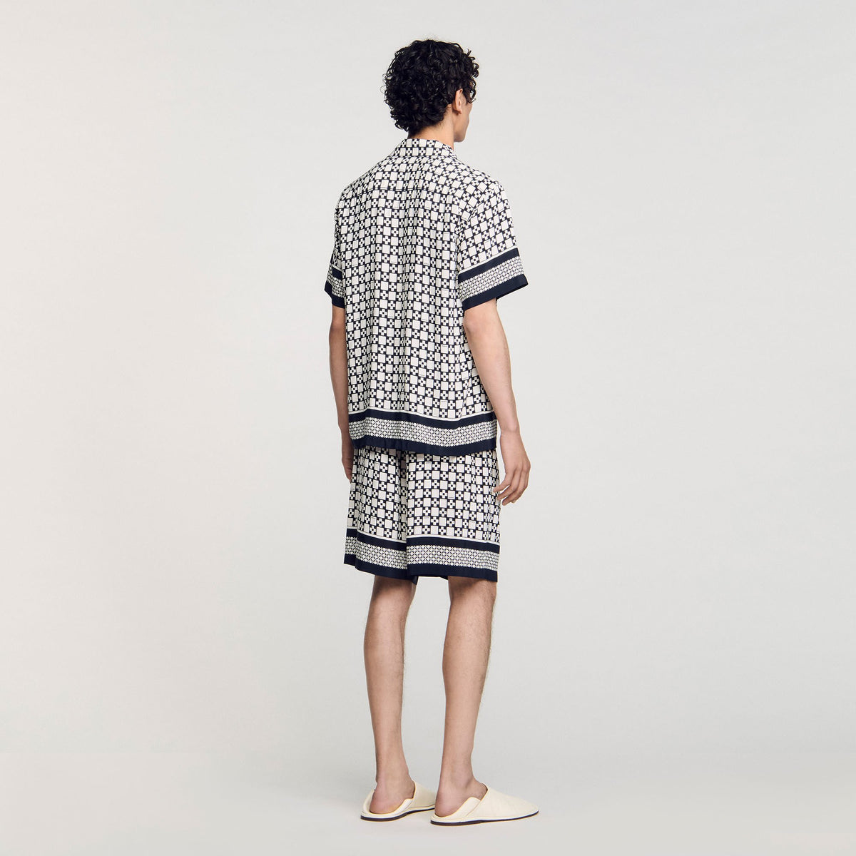 Sandro Square Cross motif flowing shirt