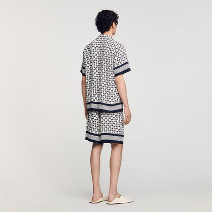 Sandro Square Cross motif flowing shirt