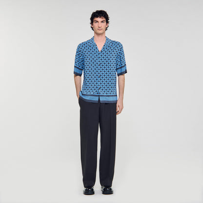 Sandro Square Cross motif flowing shirt