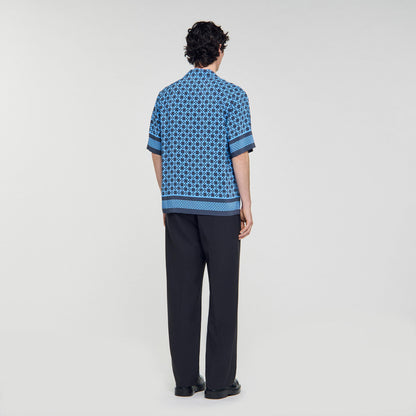 Sandro Square Cross motif flowing shirt