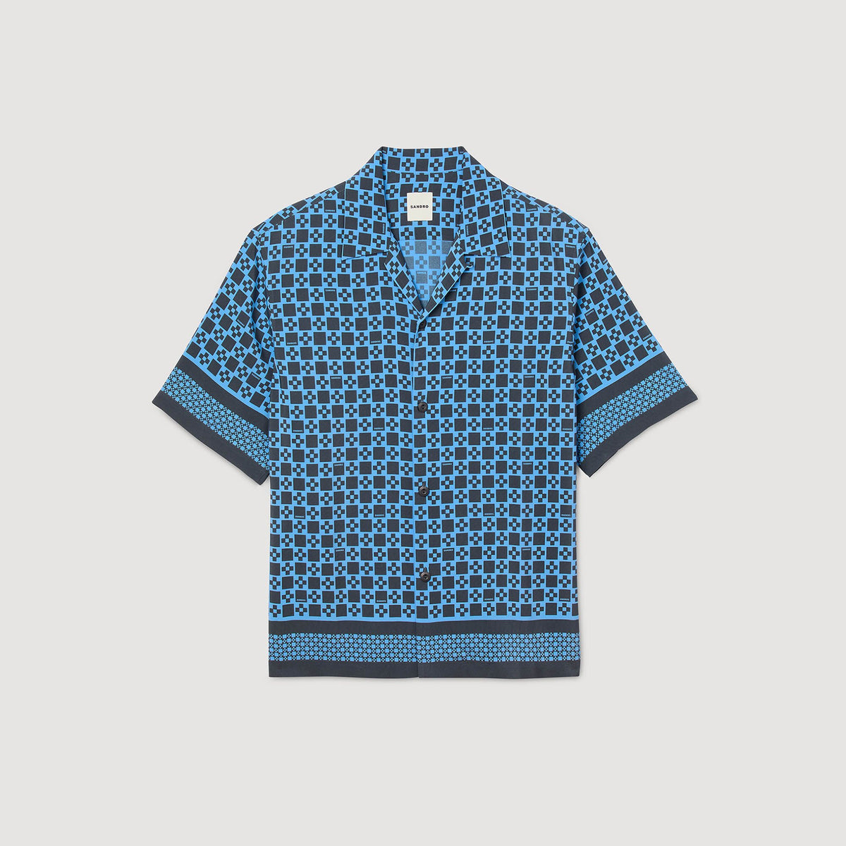 Sandro Square Cross motif flowing shirt