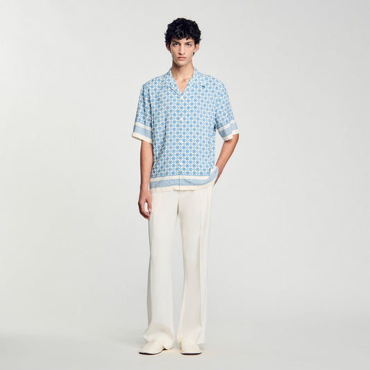 Sandro Square Cross motif flowing shirt