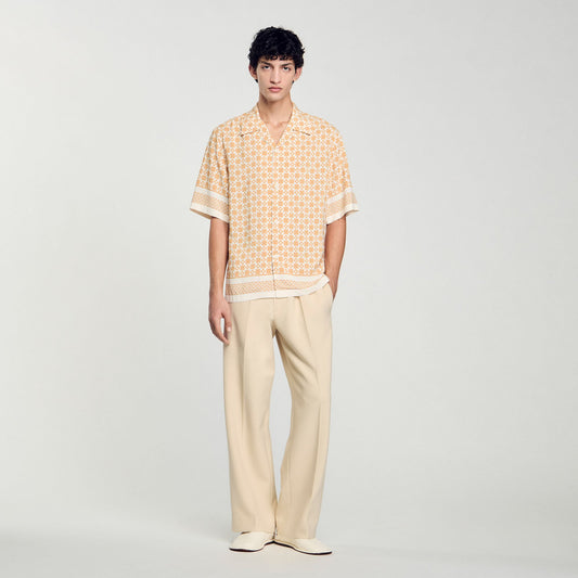 Sandro Square Cross motif flowing shirt