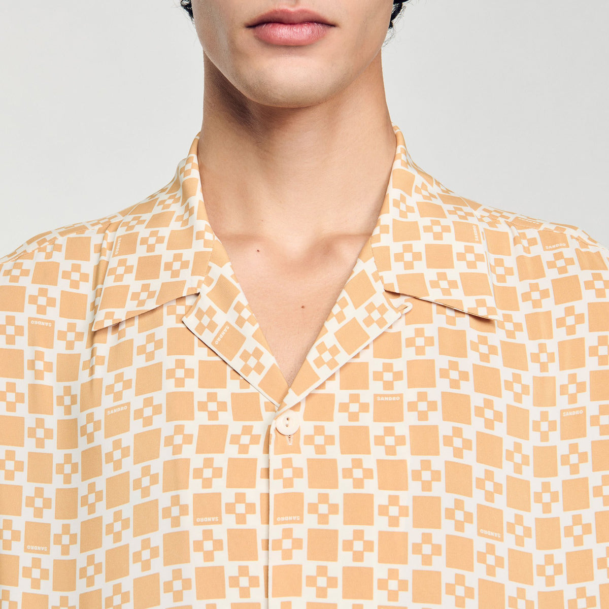 Sandro Square Cross motif flowing shirt