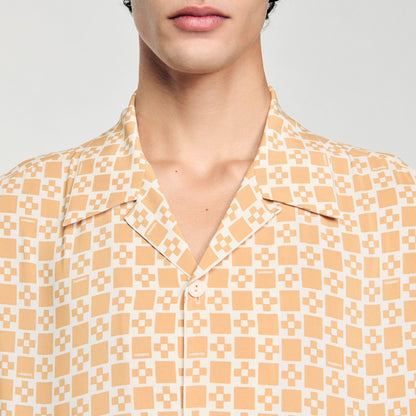 Sandro Square Cross motif flowing shirt