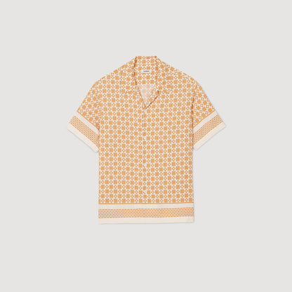 Sandro Square Cross motif flowing shirt