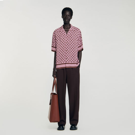 Sandro Square Cross motif flowing shirt