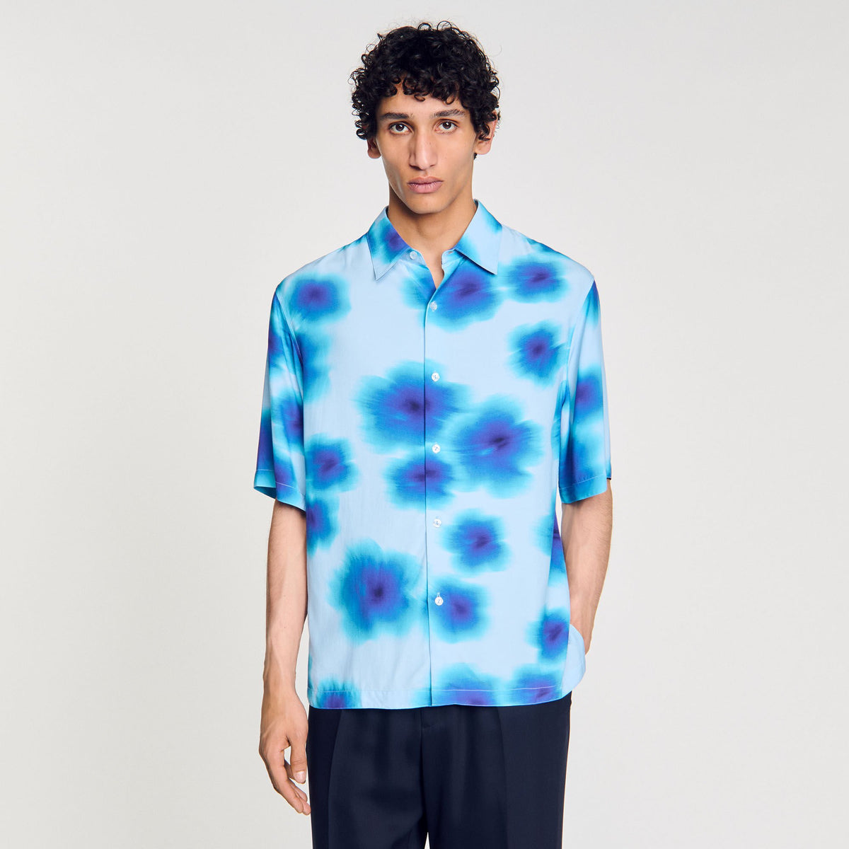 Sandro Floral motif shirt