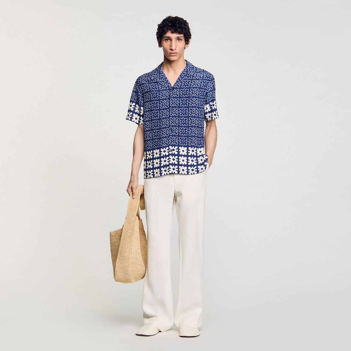 Sandro Floral motif shirt