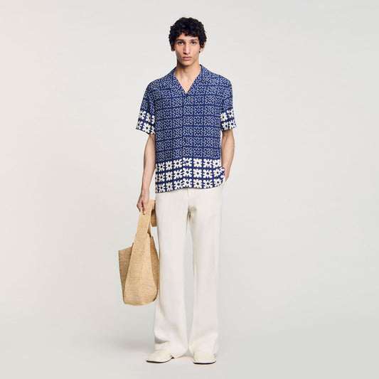 Sandro Floral motif shirt