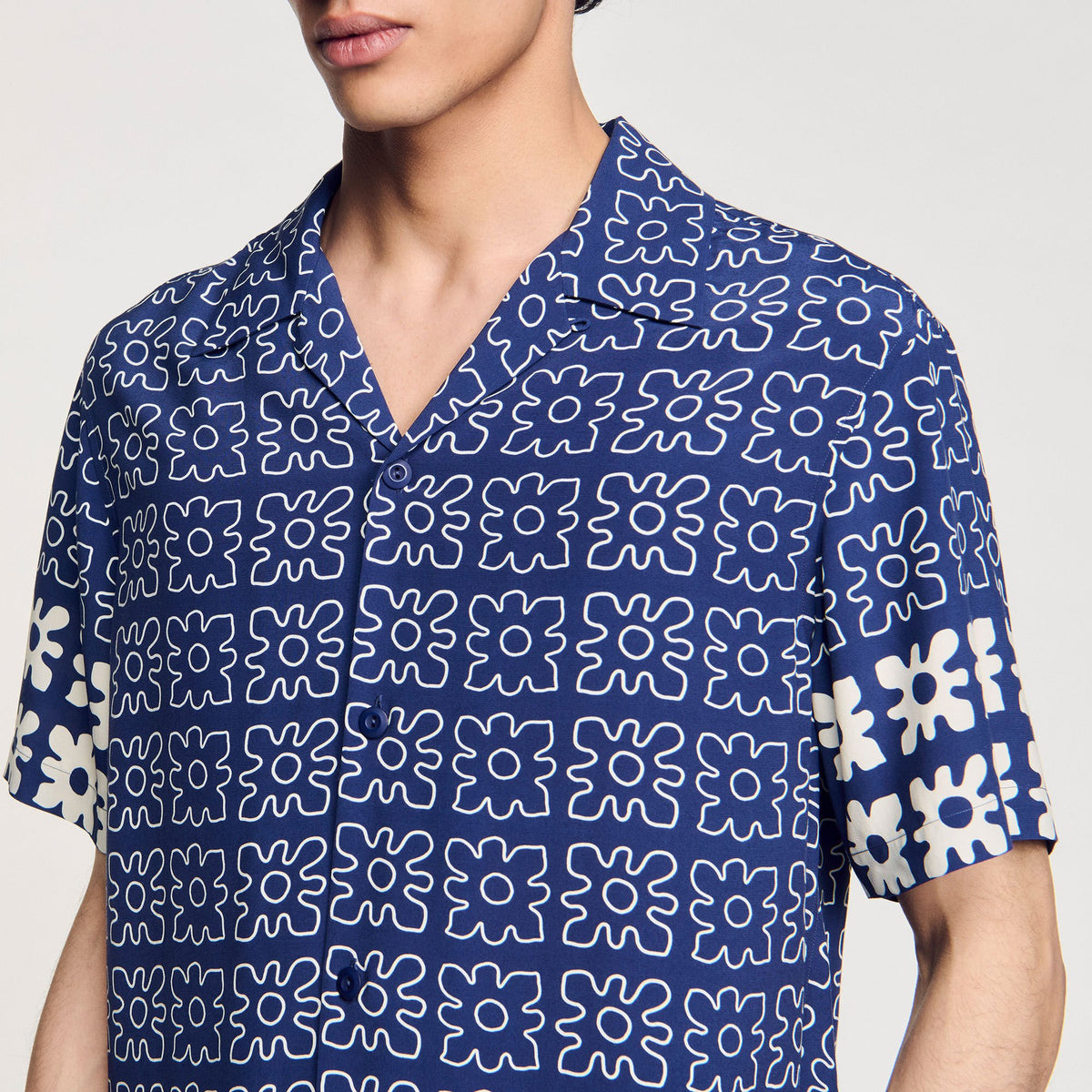 Sandro Floral motif shirt