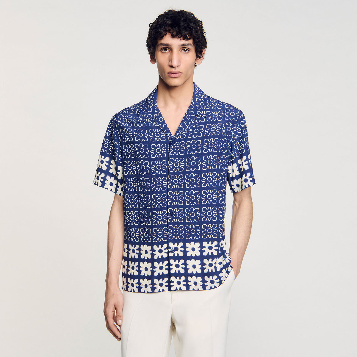 Sandro Floral motif shirt