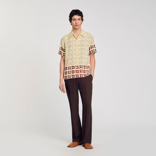 Sandro Floral motif shirt