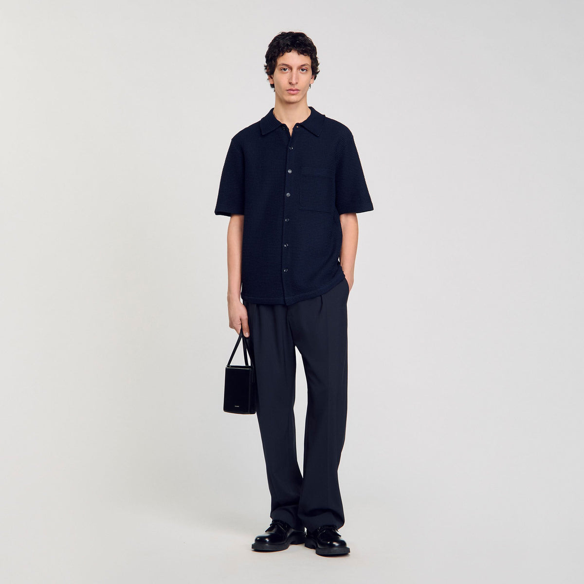 Sandro Waffled shirt