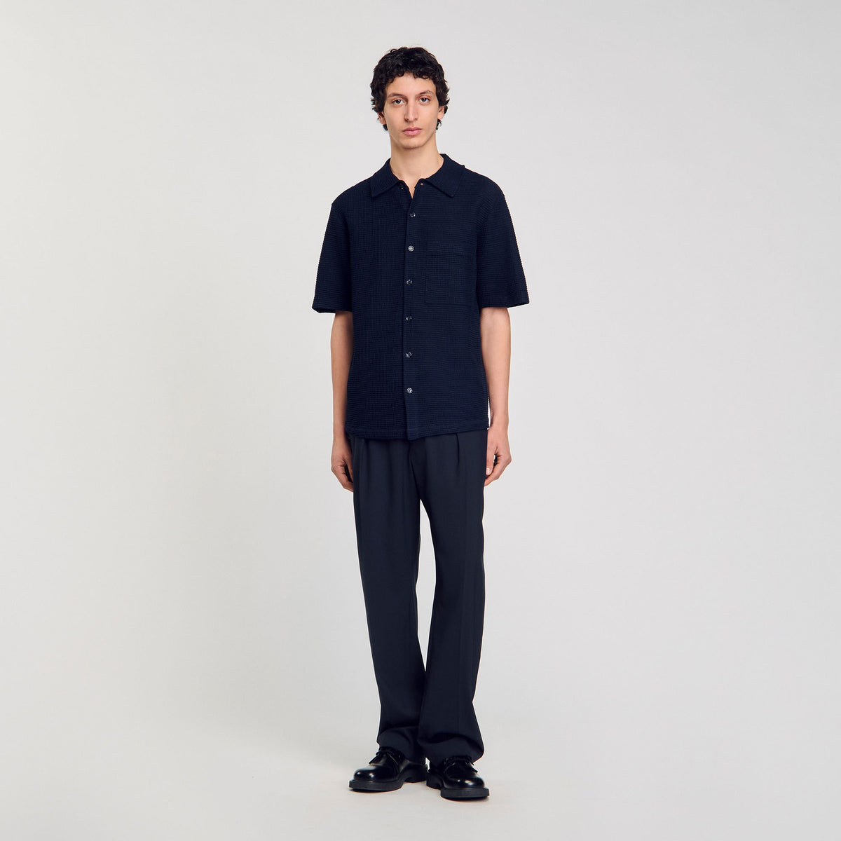 Sandro Waffled shirt