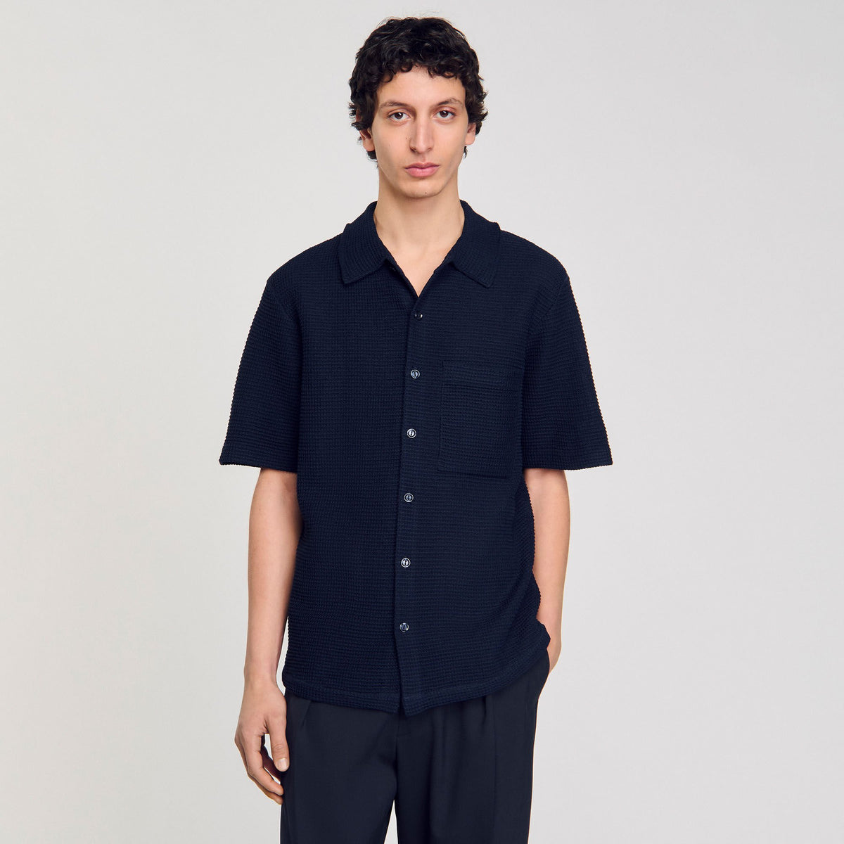 Sandro Waffled shirt