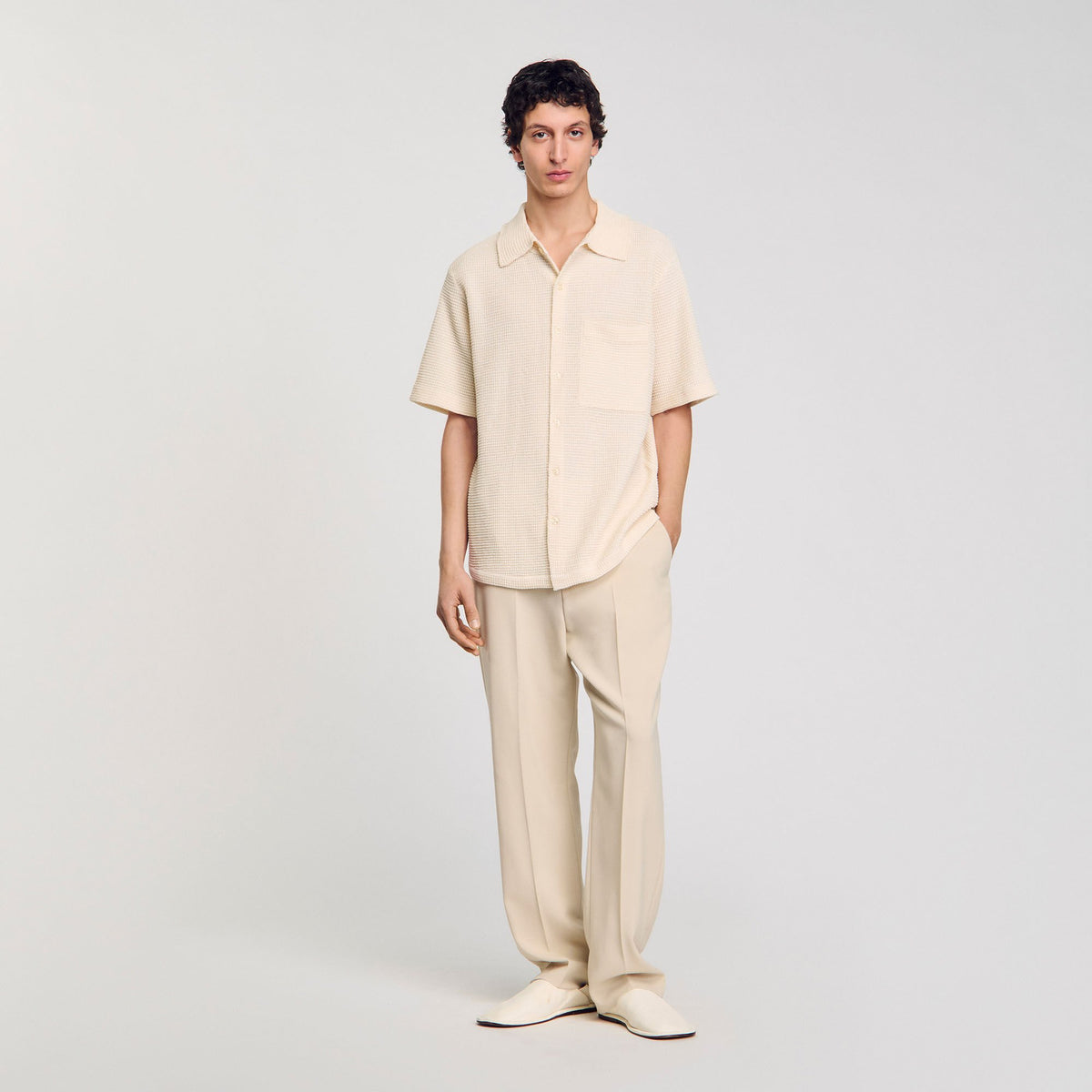 Sandro Waffled shirt