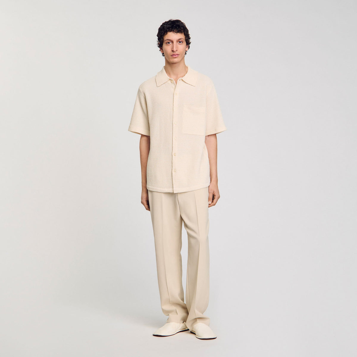 Sandro Waffled shirt