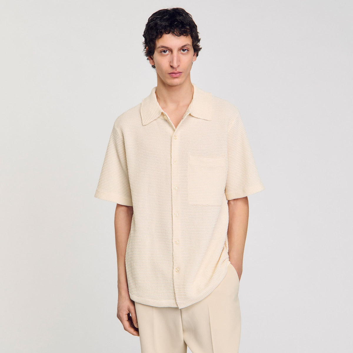 Sandro Waffled shirt