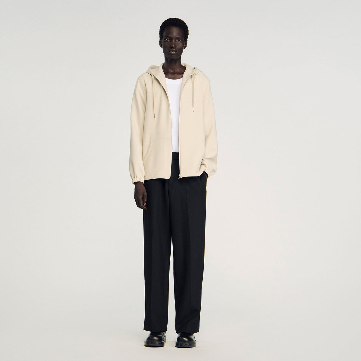 Sandro Hooded shirt jacket