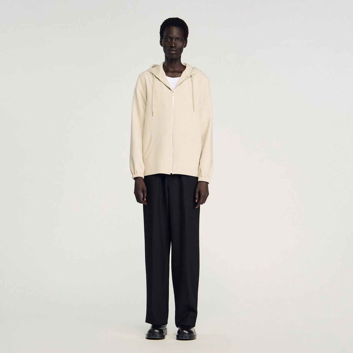 Sandro Hooded shirt jacket