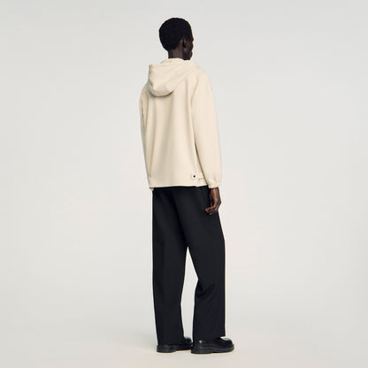 Sandro Hooded shirt jacket