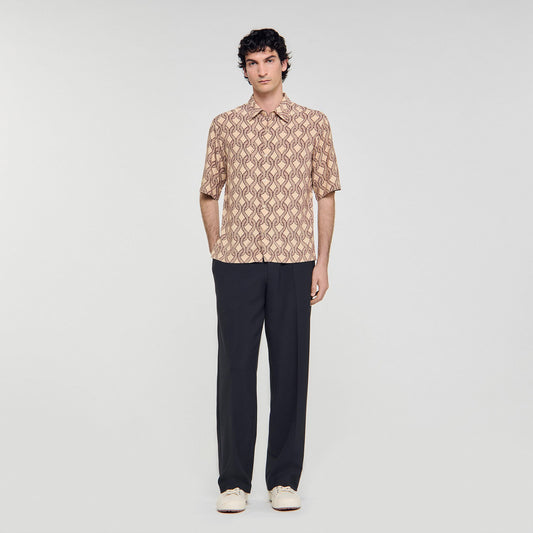 Sandro Loose-fit rope print shirt