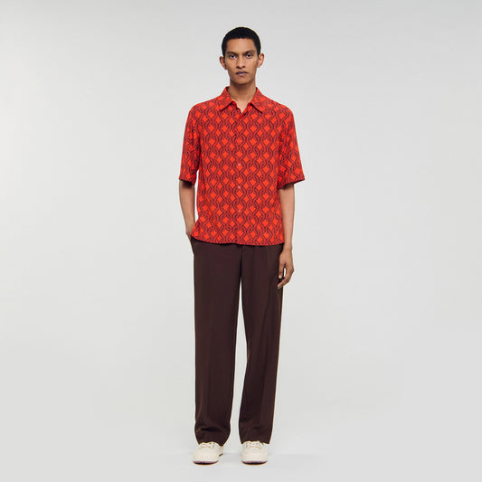 Sandro Loose-fit rope print shirt