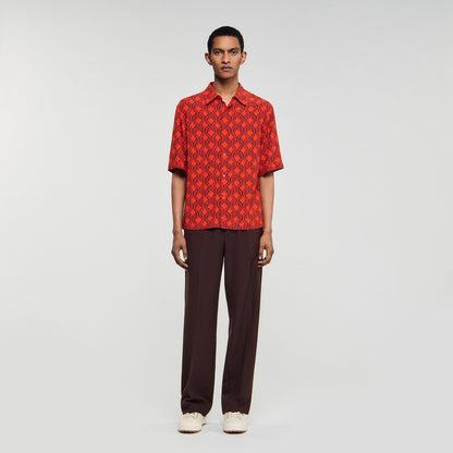 Sandro Loose-fit rope print shirt