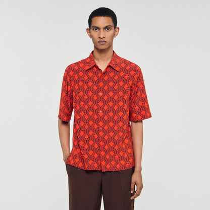 Sandro Loose-fit rope print shirt