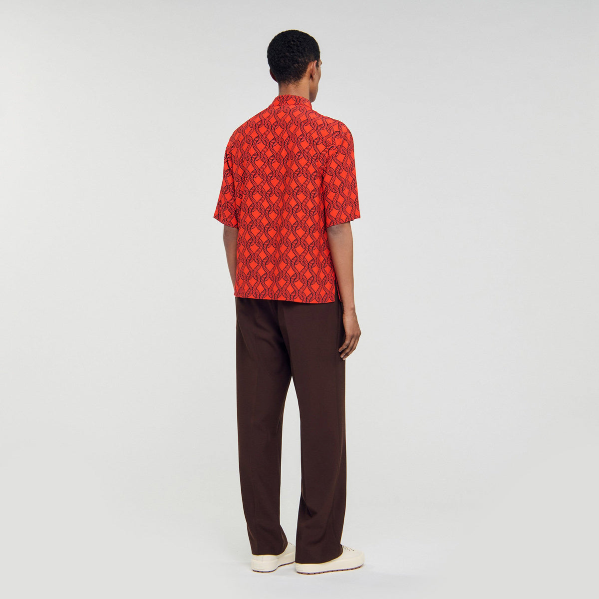 Sandro Loose-fit rope print shirt
