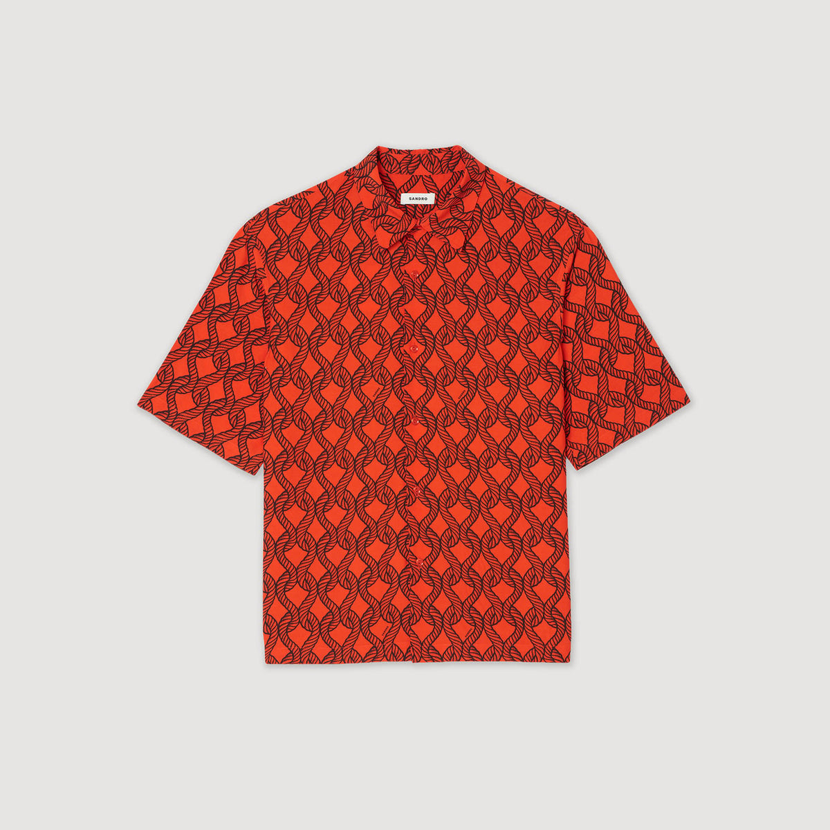 Sandro Loose-fit rope print shirt