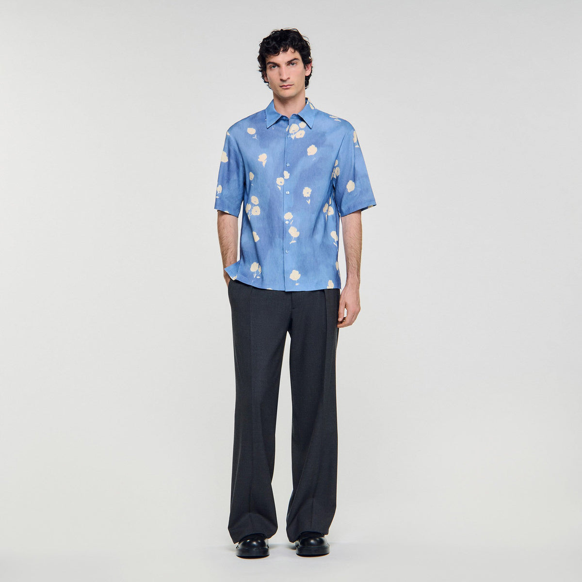 Sandro Floral motif shirt
