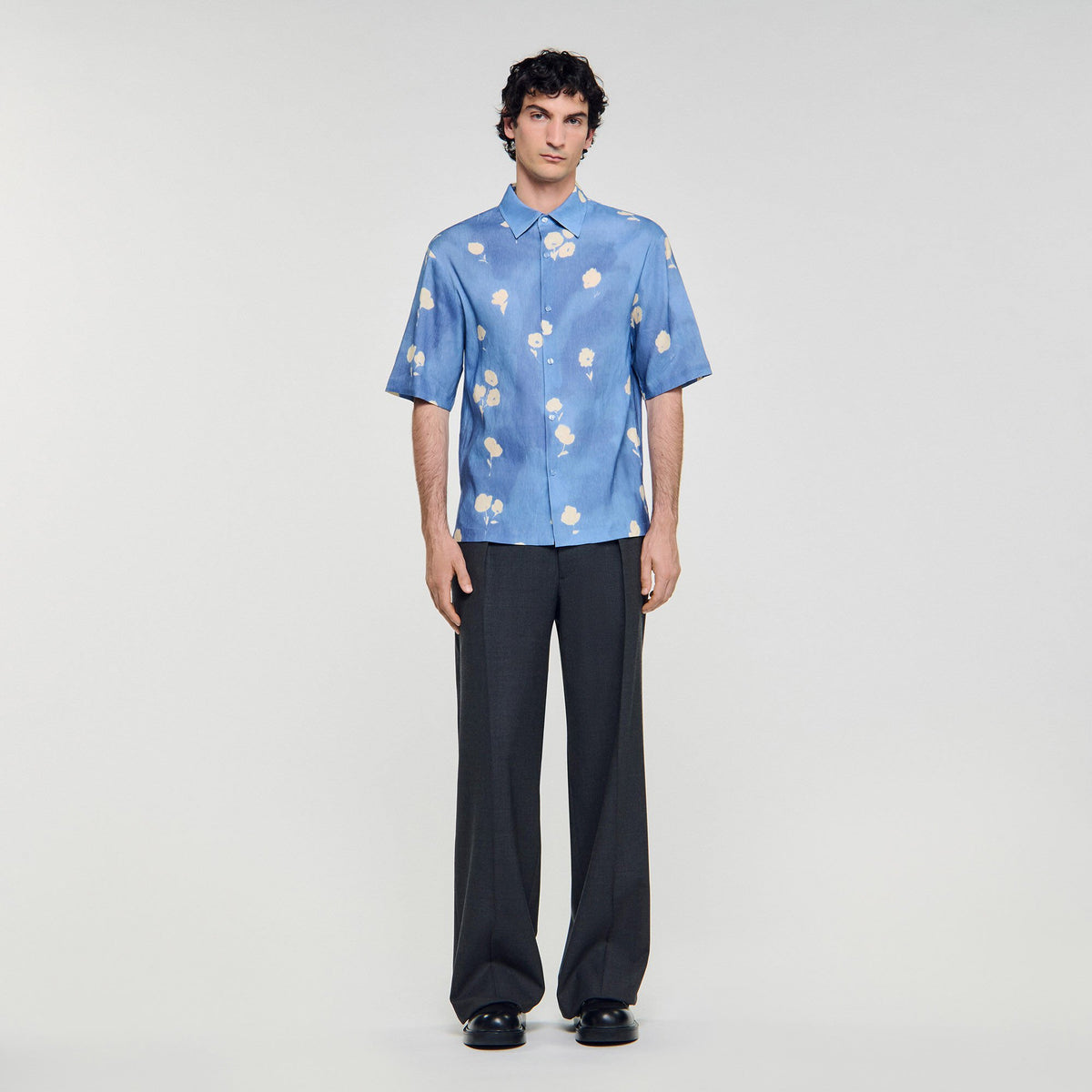 Sandro Floral motif shirt