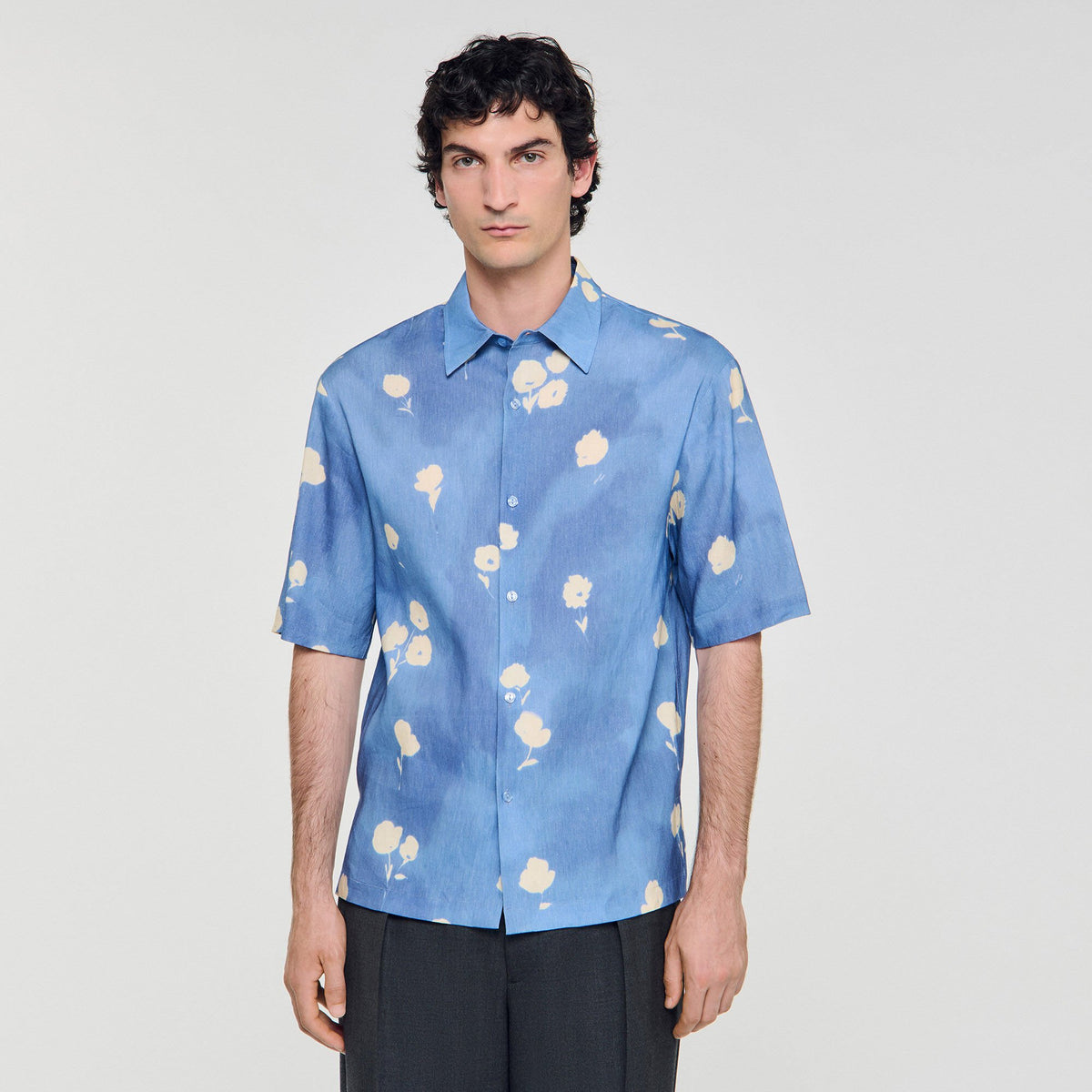 Sandro Floral motif shirt