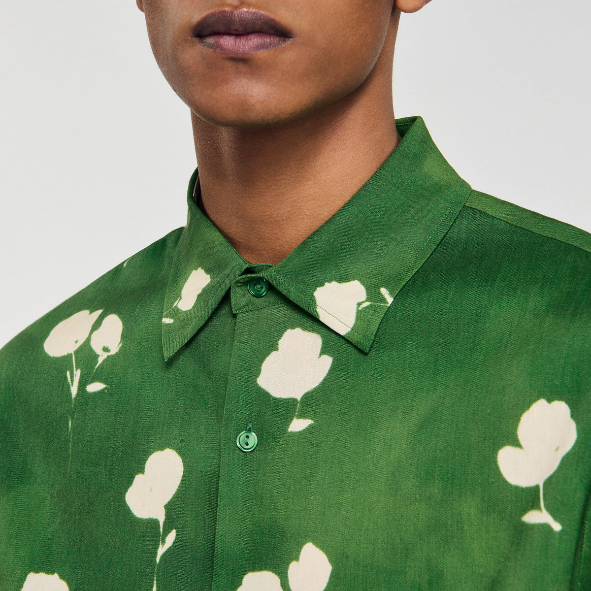 Sandro Floral motif shirt