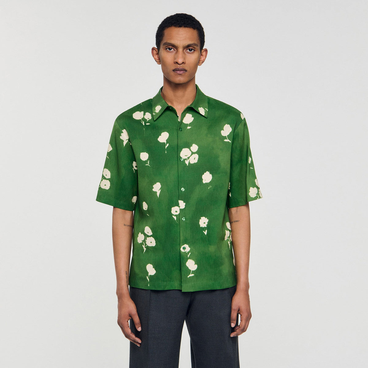 Sandro Floral motif shirt