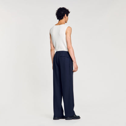 Sandro Elasticated wide-leg trousers