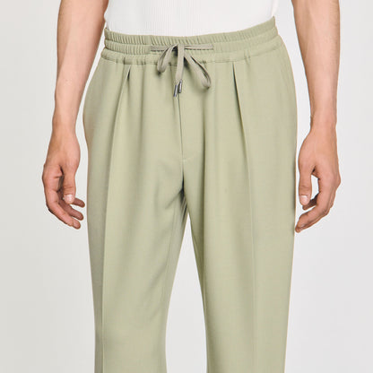 Sandro Elasticated straight-leg trousers
