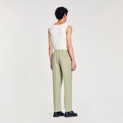 Sandro Elasticated straight-leg trousers
