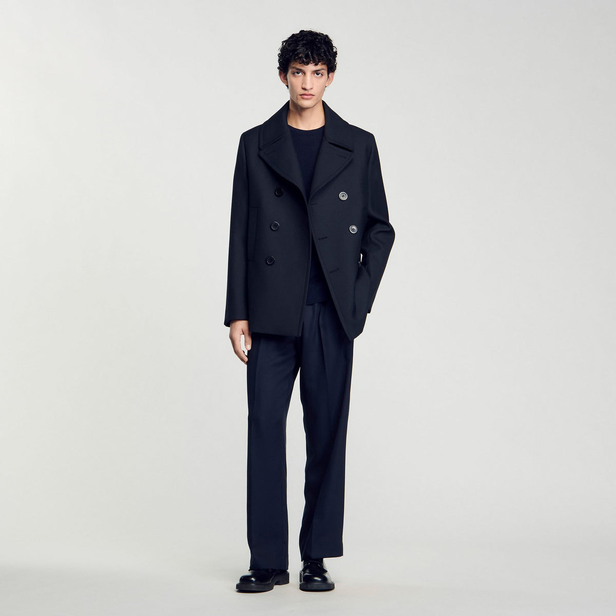 Sandro Wool blend peacoat