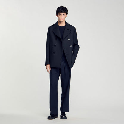 Sandro Wool blend peacoat
